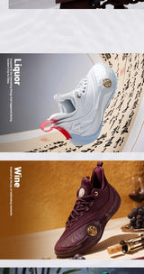 361 Degrees ZEN VI PRM Men's Basketball Sports Shoes Middle-Top Combat Wear-Resistant Non-Slip Support Sneakers Male 672431102