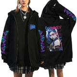 Arcane Jinx Graffiti Zipper Hoodie