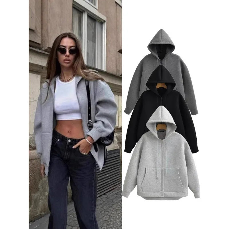 Women’s Oversized Zip-Up Hoodie