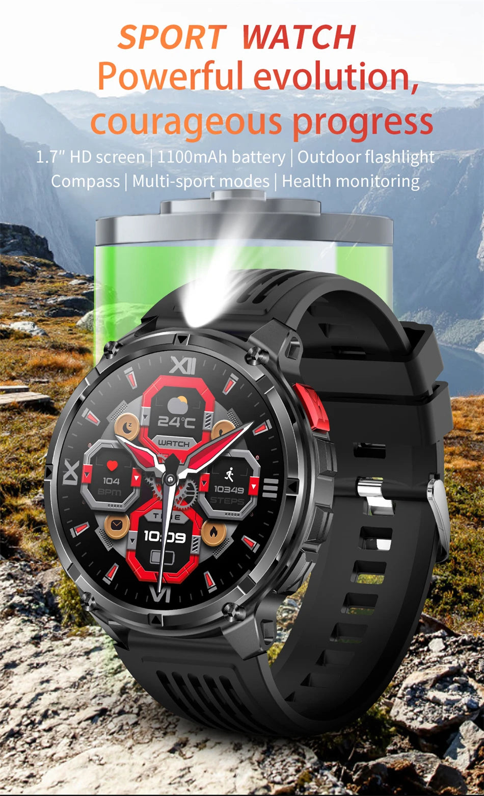 T-REX3 Ultra 1100mAh GPS Smart Watch for Men