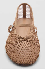 Mesh Summer Ballet Flats Shoes Women Buckle Strap Breathable 2025 New Flats Shoes Ladies Black Mary Janes Footwear Loafers