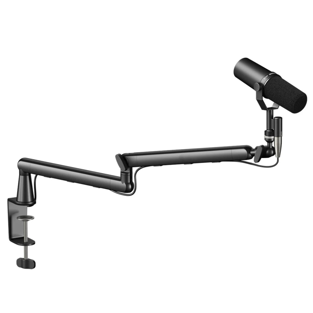 Professional Studio Low Profile Mic Arm with Extended Riser Cable Management Adjustable Microphone Stand for SM7B MV7 AM8 K688