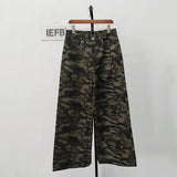 Retro Washed Wide-Leg Denim Trousers