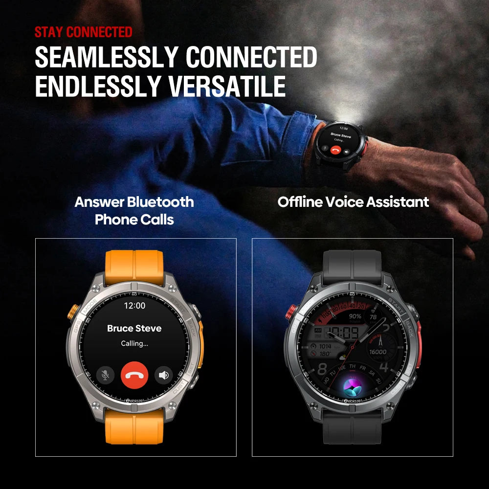 Zeblaze Stratos 4 GPS Smartwatch – AMOLED 1.43"