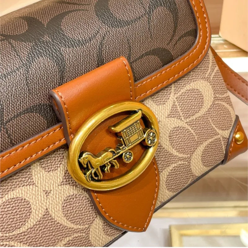 Carriage Emblem Crossbody Box Bag