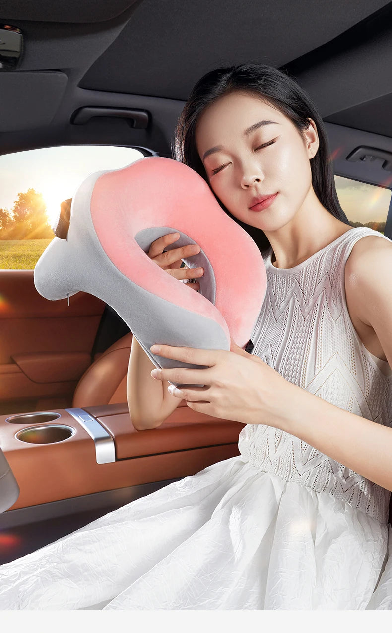 Memory Foam Travel Neck Pillow – Soft U-Shape Support