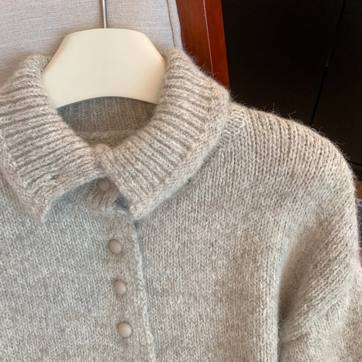 Women's Turtleneck Button-Front Cardigan