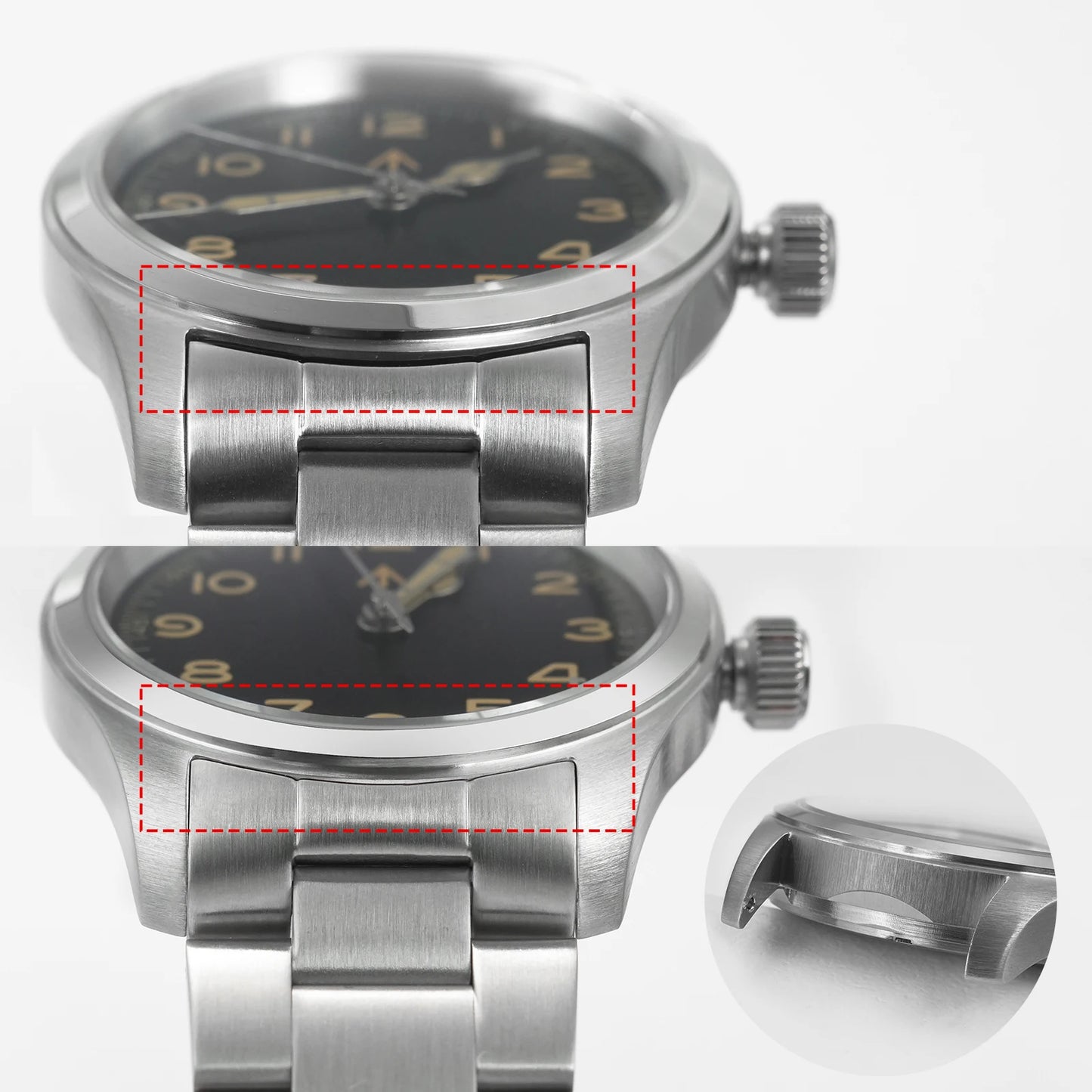 Militado ML08 Military Watch VH31 Quartz Movement Double Sapphire Crystal C3 BGW9 Luminous 10Bar Waterproof 38mm Vintage Watch