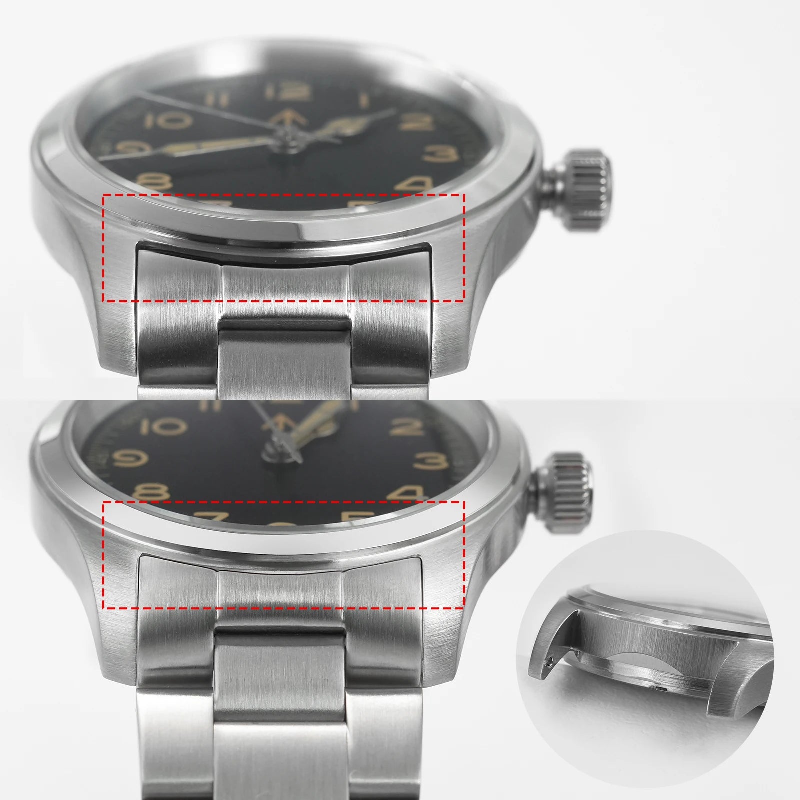Militado ML08 Military Watch VH31 Quartz Movement Double Sapphire Crystal C3 BGW9 Luminous 10Bar Waterproof 38mm Vintage Watch