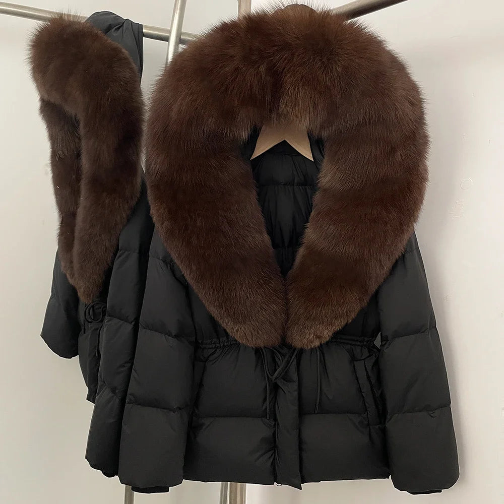 Premium Natural Fur Trim Down Jacket
