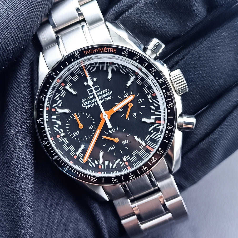 VK63 Chronograph Men's Watch | Panda Dial | 100M Water Resistant