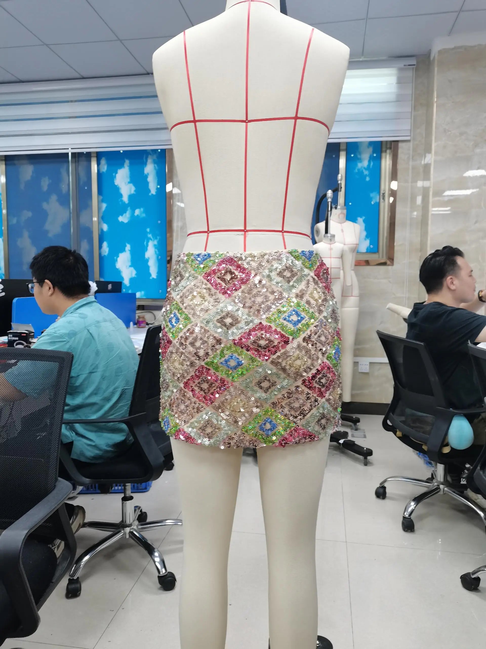 Sparkly Sequin Y2K Mini Skirt