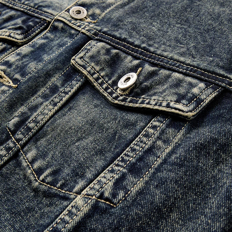Washed Heavyweight Denim Jacket – Vintage Workwear