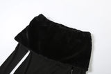 Winter Furry Patchwork Jumpsuit – Slash Neck Long Sleeve Slim Fit Streetwear