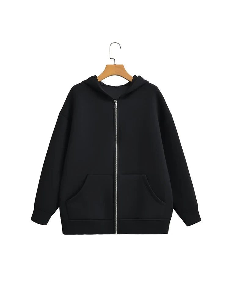 Women’s Relaxed Fit Hooded Zip Sweatshirt
