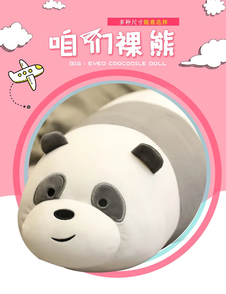 We Bare Bears Plush Trio – Grizzly, Panda & Ice Bear