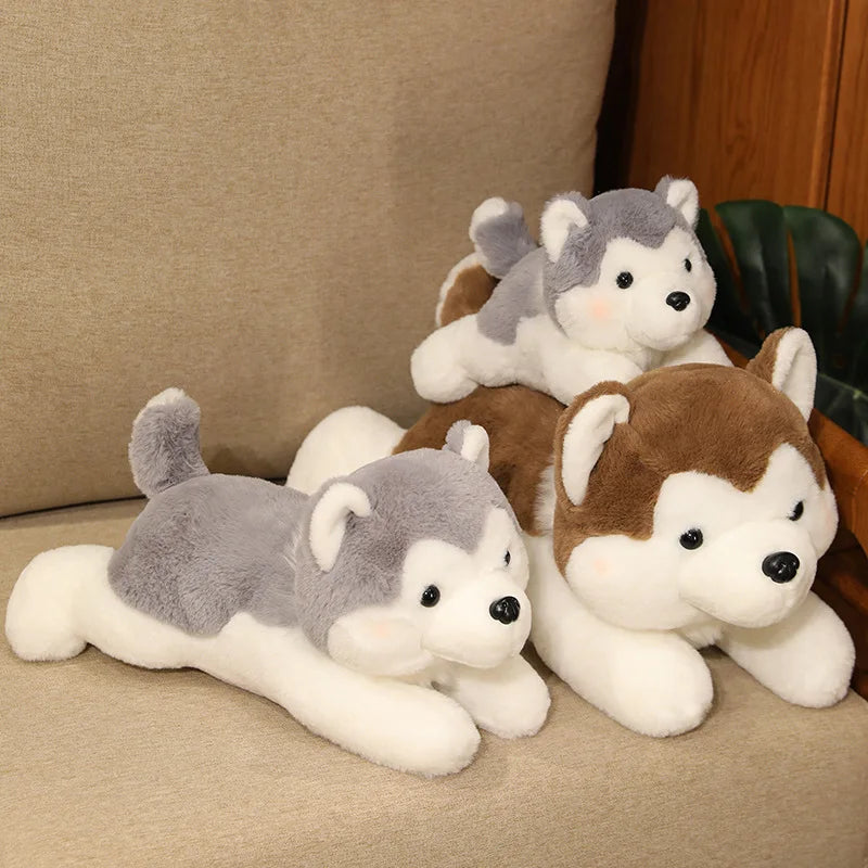 Cute Lying Husky Plush Pillow