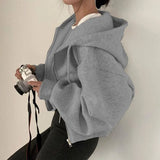 Women’s Y2K Zip-Up Crop Hoodie