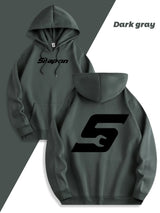 Red Snapon Hooded Sweatshirt Casual Long Sleeve Pullover100% Polyester Knit Fabric All-Season Warm Hoodie with Drawstring