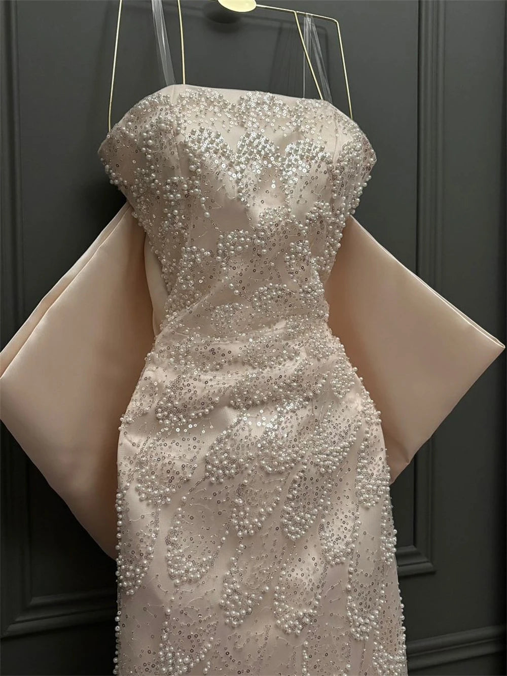 Contessa Beaded Mermaid Evening Gown | Off-Shoulder Formal Dress