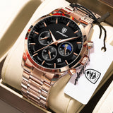 POEDAGAR 928 Men's Luxury Chronograph Watch | Luminous & Waterproof