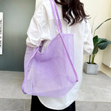 Women's Mesh Tote Bag for Beach & Shopping