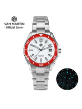 San Martin 2025 New Enamel Dial Full Luminous 39mm Dive Watch Luxury Men Watch NH35 Automatic Mechanical Waterproof 200m SN0129
