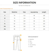 New Men's Ripped Jeans Baggy Straight Fashion Vintage Blue Denim Pants Personality Streetwear Hip Hop High Quality Male Trousers