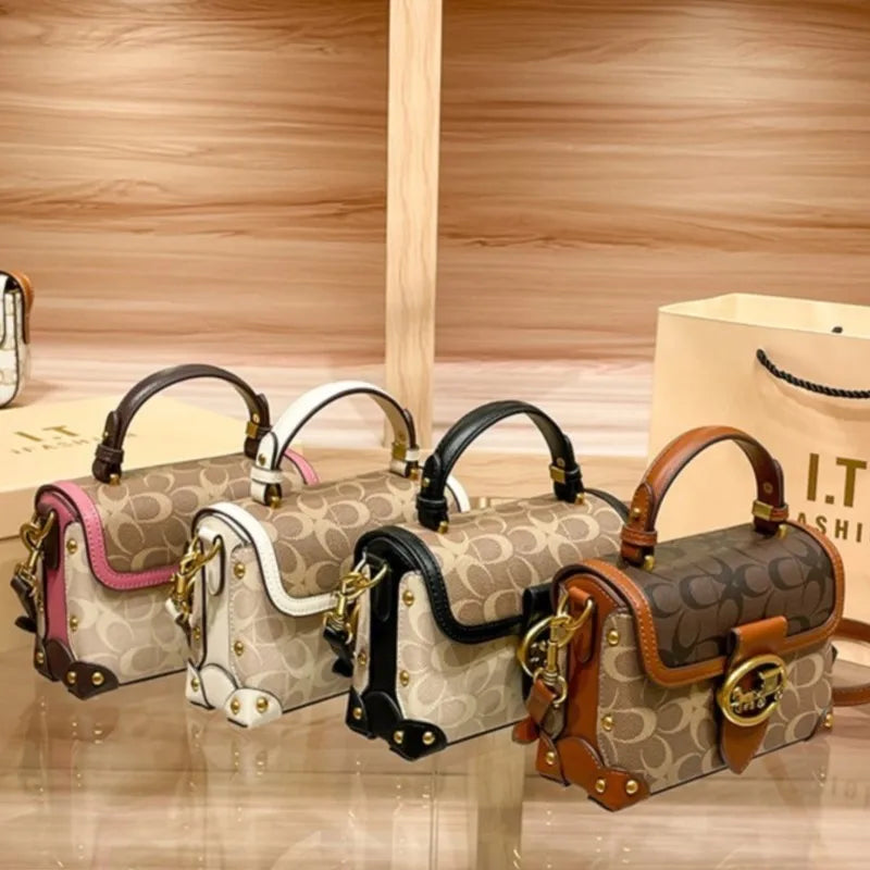 Carriage Emblem Crossbody Box Bag
