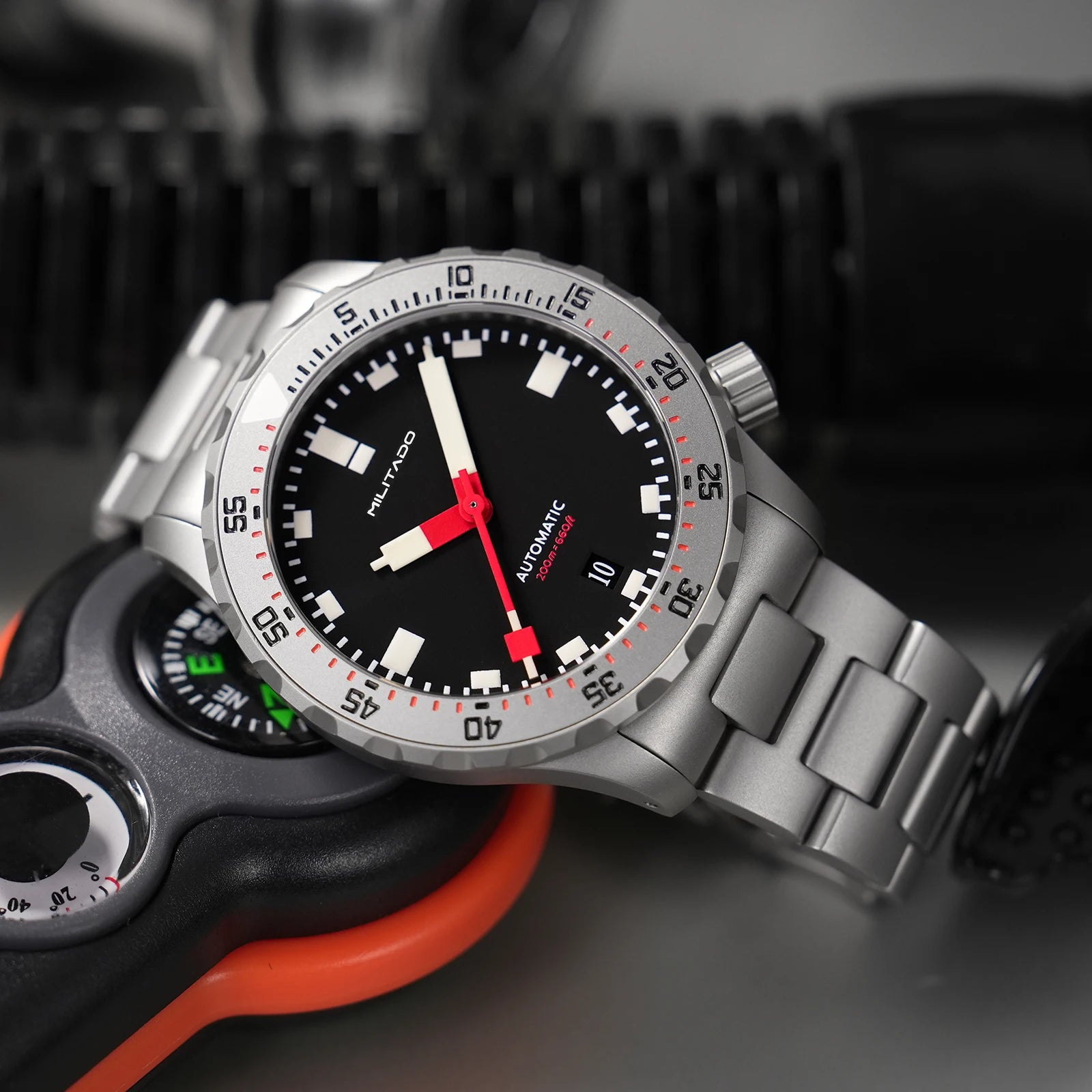 Militado New ML20 Automatic Mechanical Wristwatch PT5000 Sapphire 200M Waterproof Stainless Steel Bracelet 39Mm Luxury Watch Man