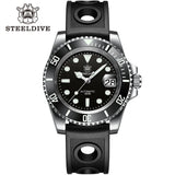 STEELDIVE SD1953 41MM Classic Water Ghost Calendar Magnifier NH35 Mechanical Movement BGW9 Super Luminous 30Bar Waterproof Watch