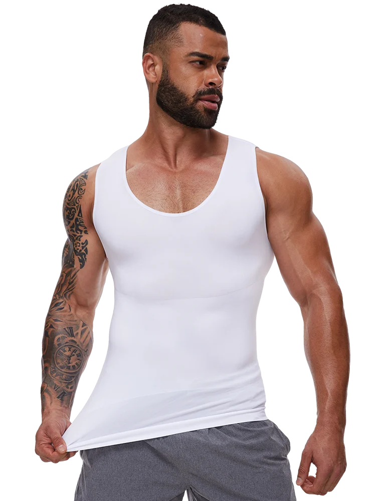 Men Body Shaper Slimming Compression Vest Undershirt Sexy Waist Trainer Tank Top Belly Control Workout Weight Loss Shapewear