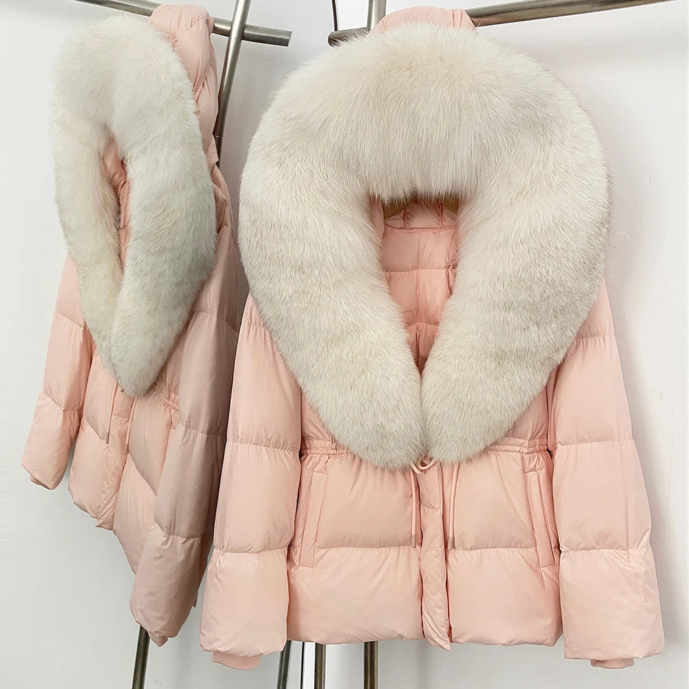 Premium Natural Fur Trim Down Jacket