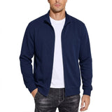 Men’s Stand-Collar Full-Zip Knit Jacket