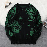 Men's Abstract Star Knit Crew Neck Sweater