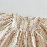 New Autumn Toddlers Girls Lace Embroidery Blouses Puff Sleeve Ruched Tops Baby Kids Floral Loose Shirts Fall Children Clothing