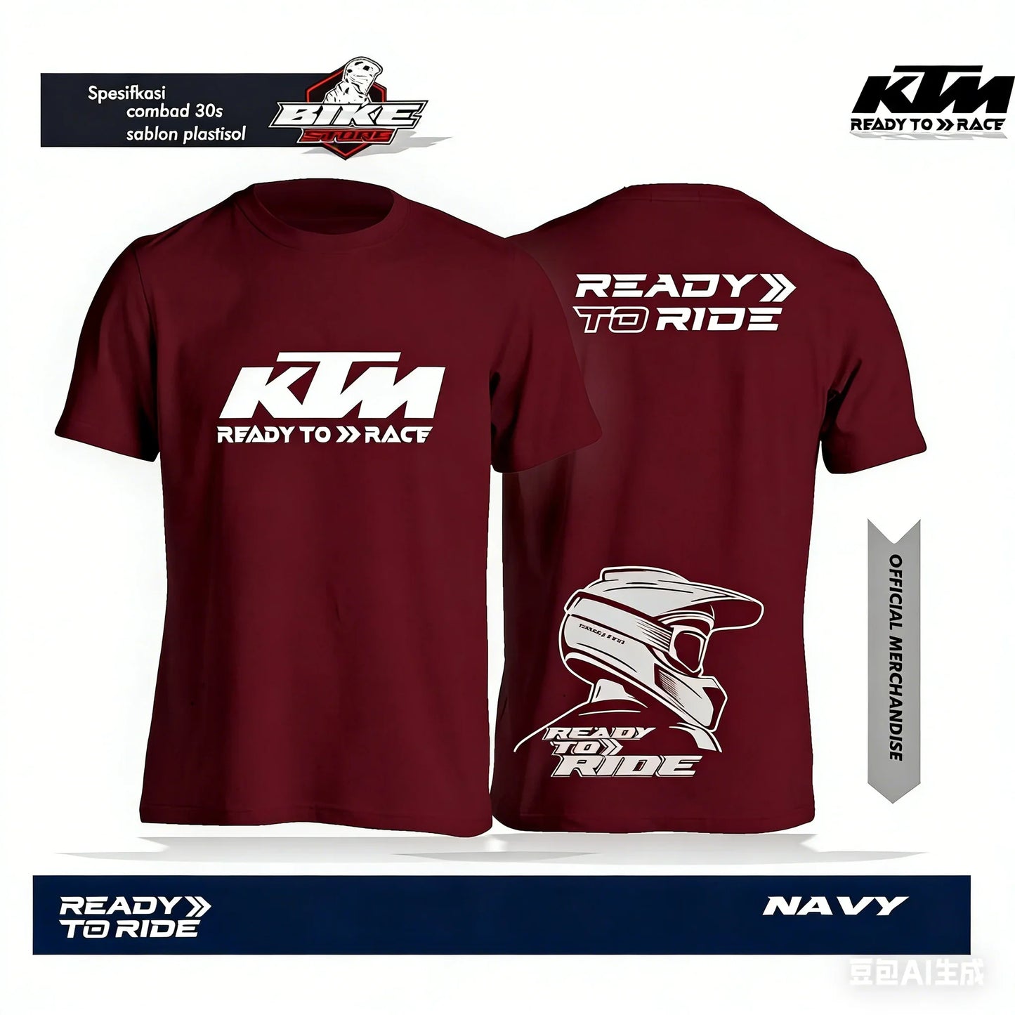 KTM Racing Graphic T-Shirt — Unisex Cotton Off-Road Moto Print Tee