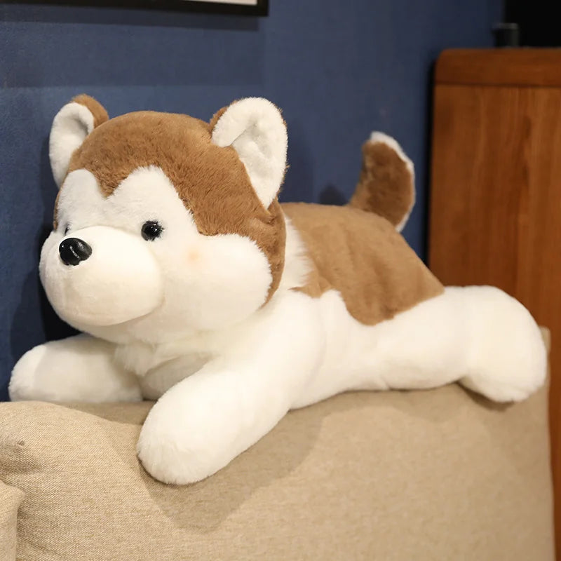 Cute Lying Husky Plush Pillow