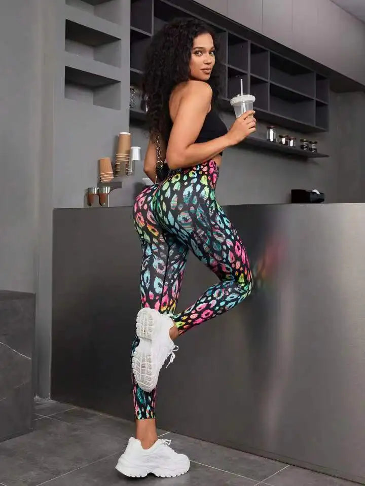 Women's 3D Tie-Dye Seamless Push-Up Leggings