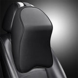 3D Nappa PU Leather Headrest Memory Foam Rest Pillow Headrest Car Neck Pillow Support for Car Pain Relief Travel Neck Support