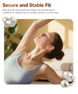QCY CT06 Clip On Earbuds Crossky C50 Open Ear Wireless Bluetooth 6.0 Headphones with 4 Mic 35H Earbuds Comfortable for Running