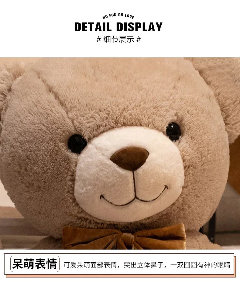 1pc High Quality Giant American Bear Plush Doll Soft Stuffed Animal Bear Plush Toys Girls Valentine Lover Birthday Gift