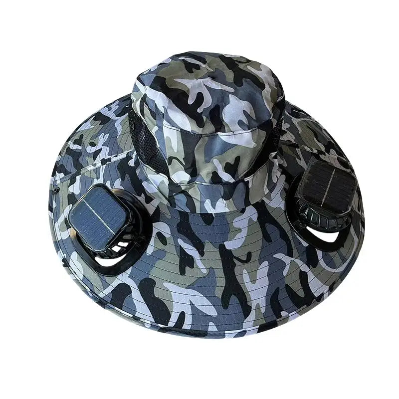 Solar-Powered Cooling Bucket Hat | UPF 50+ Wide Brim