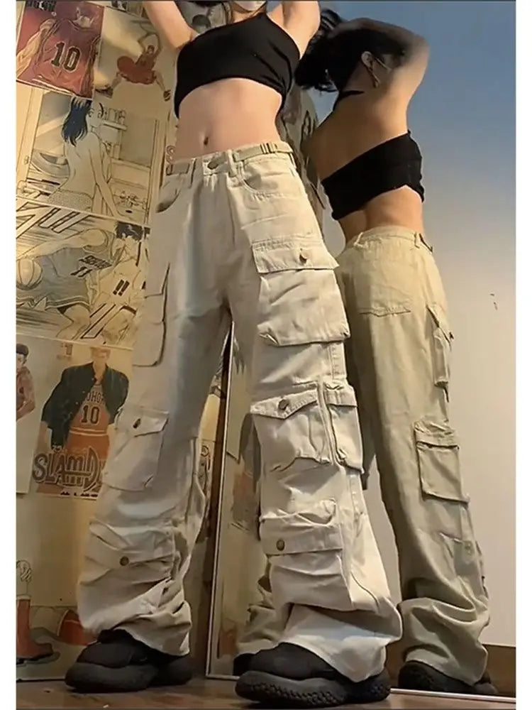 Women’s Y2K Wide-Leg Cargo Pants