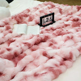 Luxury Faux Rabbit Fleece Throw – Ultra-Soft & Warm Knit Blanket