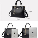 Luxury Triple-Layer Leather Tote & Crossbody