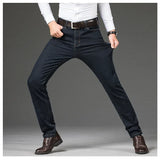 Men's Fleece-Lined Stretch Straight-Leg Jeans