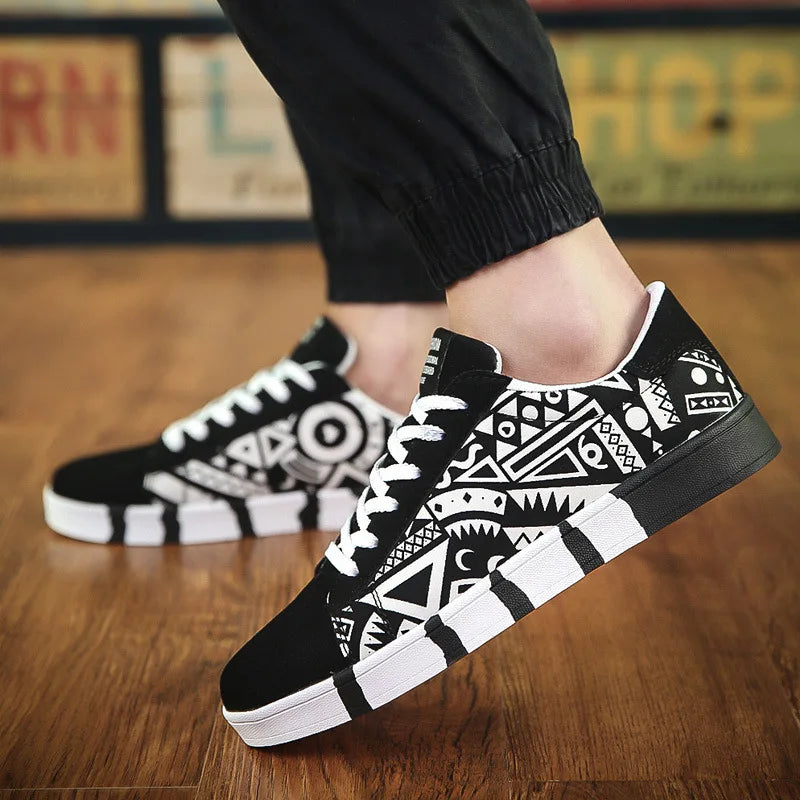 YBQJOO Men's Lace-Up Board Shoes — Breathable, Non-Slip, Waterproof
