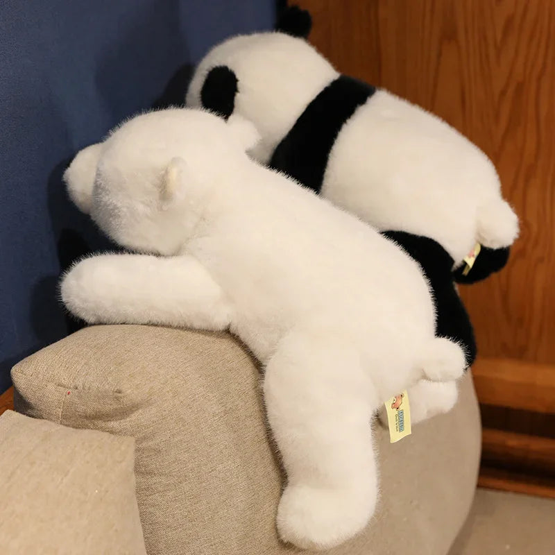 Soft Animal Plush Pillow – Bear & Panda Cuddle Doll