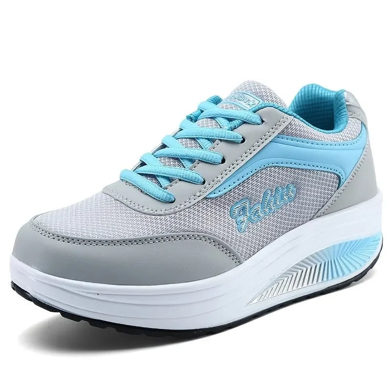 Breathable Air Mesh Walking Shoes – Lightweight Platform Sneakers